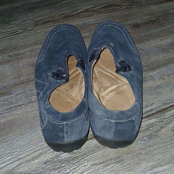 Naturalizer French  navy blue leather slip on loafers  Sz 9.5 - Picture 5 of 8